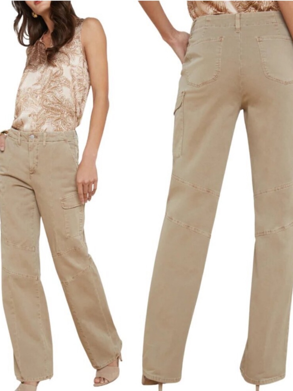 L'Agence Brooklyn High Rise Utility Cargo Wide Leg Pants size 24